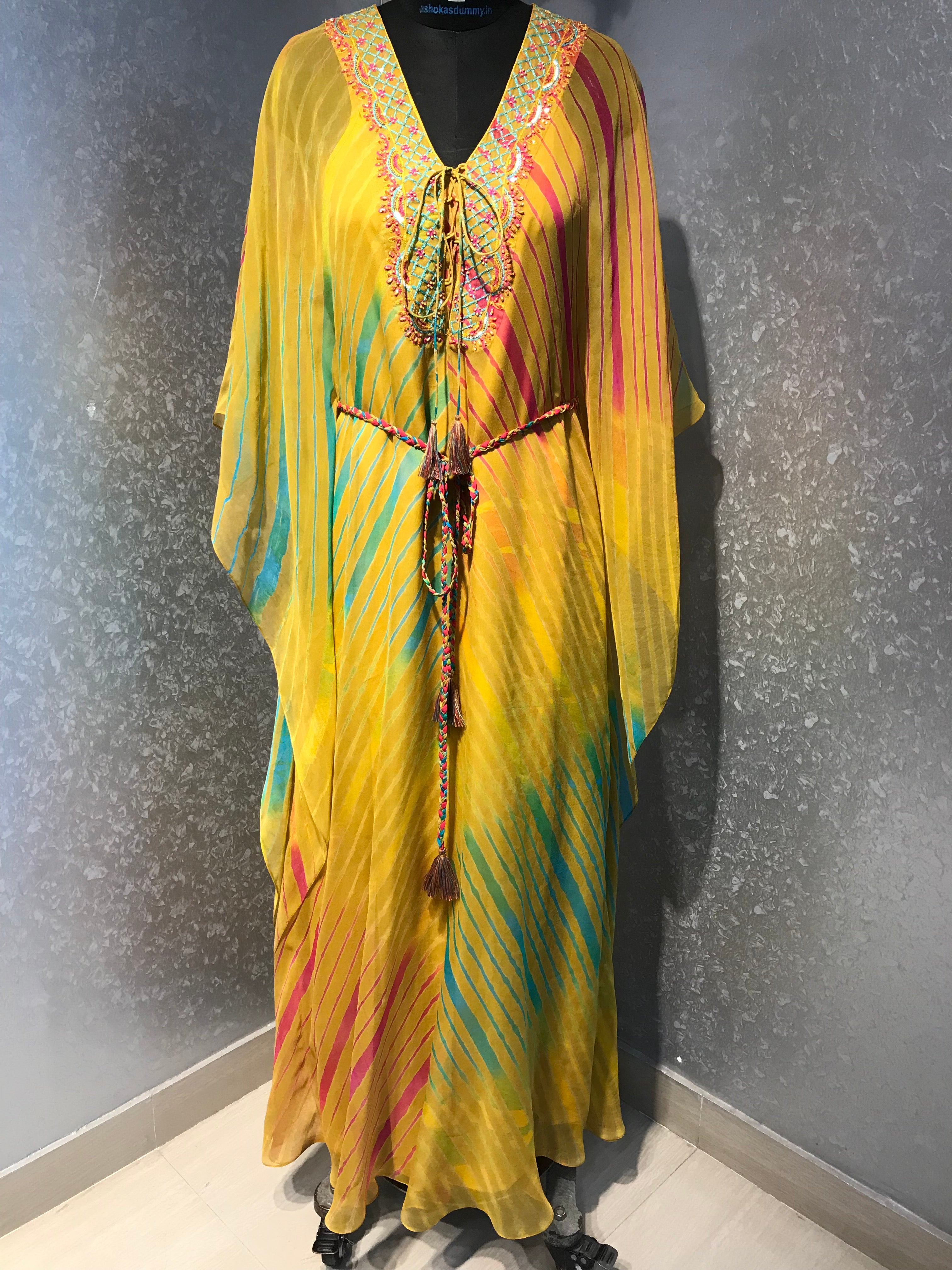 Mustard multi leheriya tunic