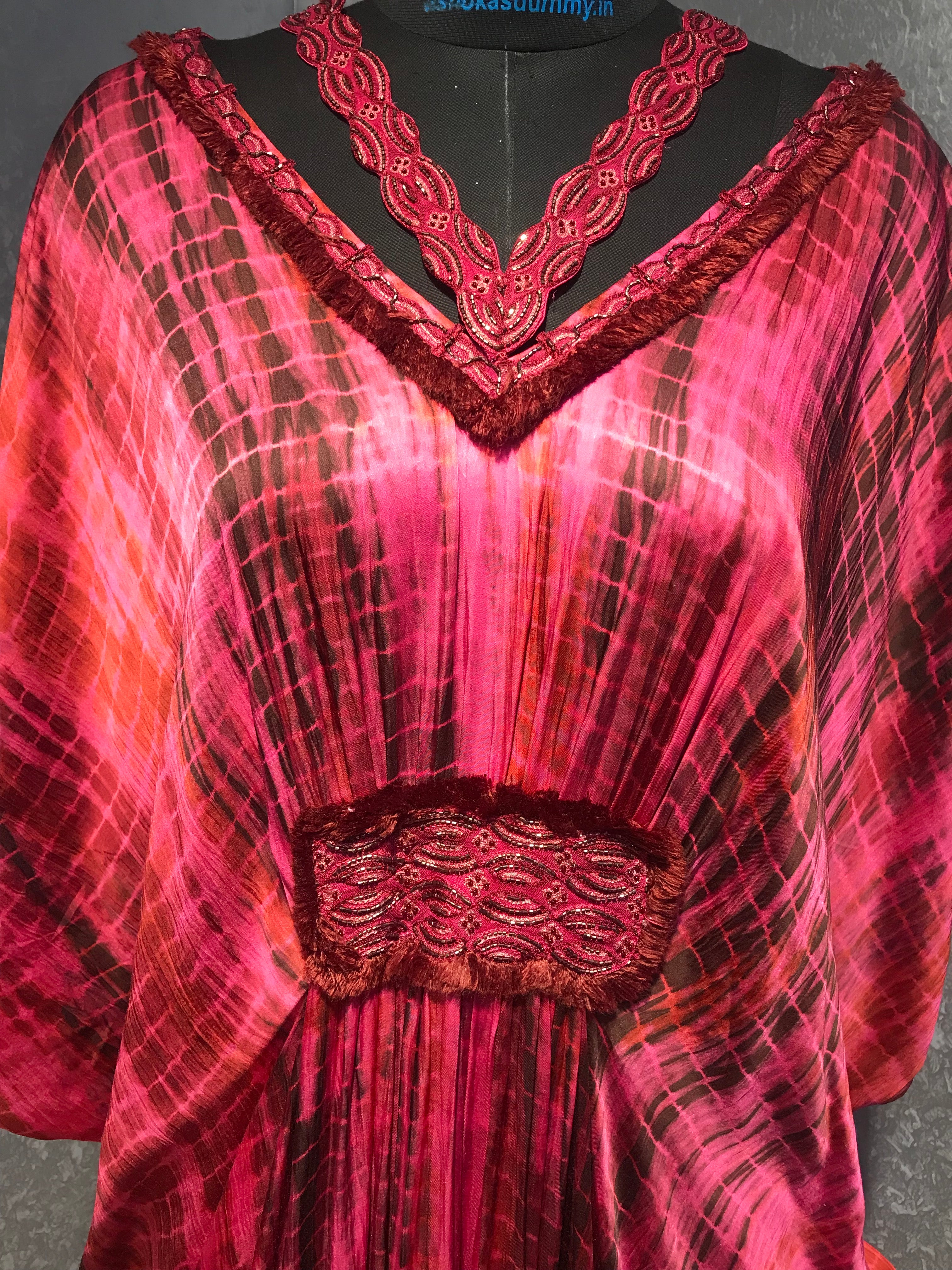 KAFTAN TUNIC WITH FRINGE DETAILING