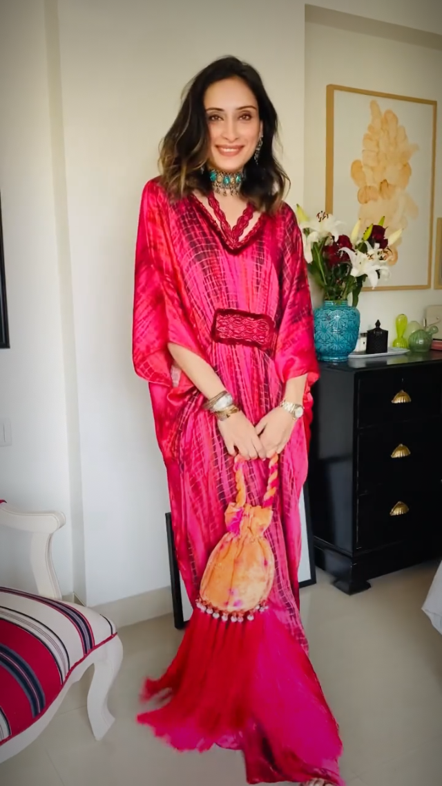 KAFTAN TUNIC WITH FRINGE DETAILING