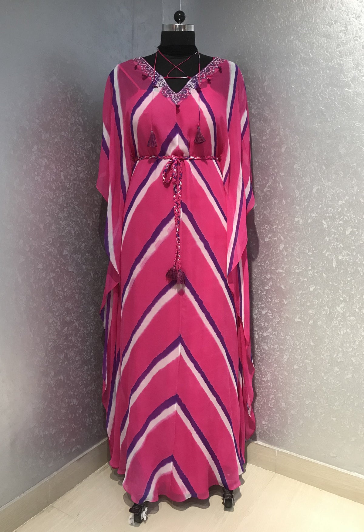 Pure Georgette Leheriya Kaftan Tunic
