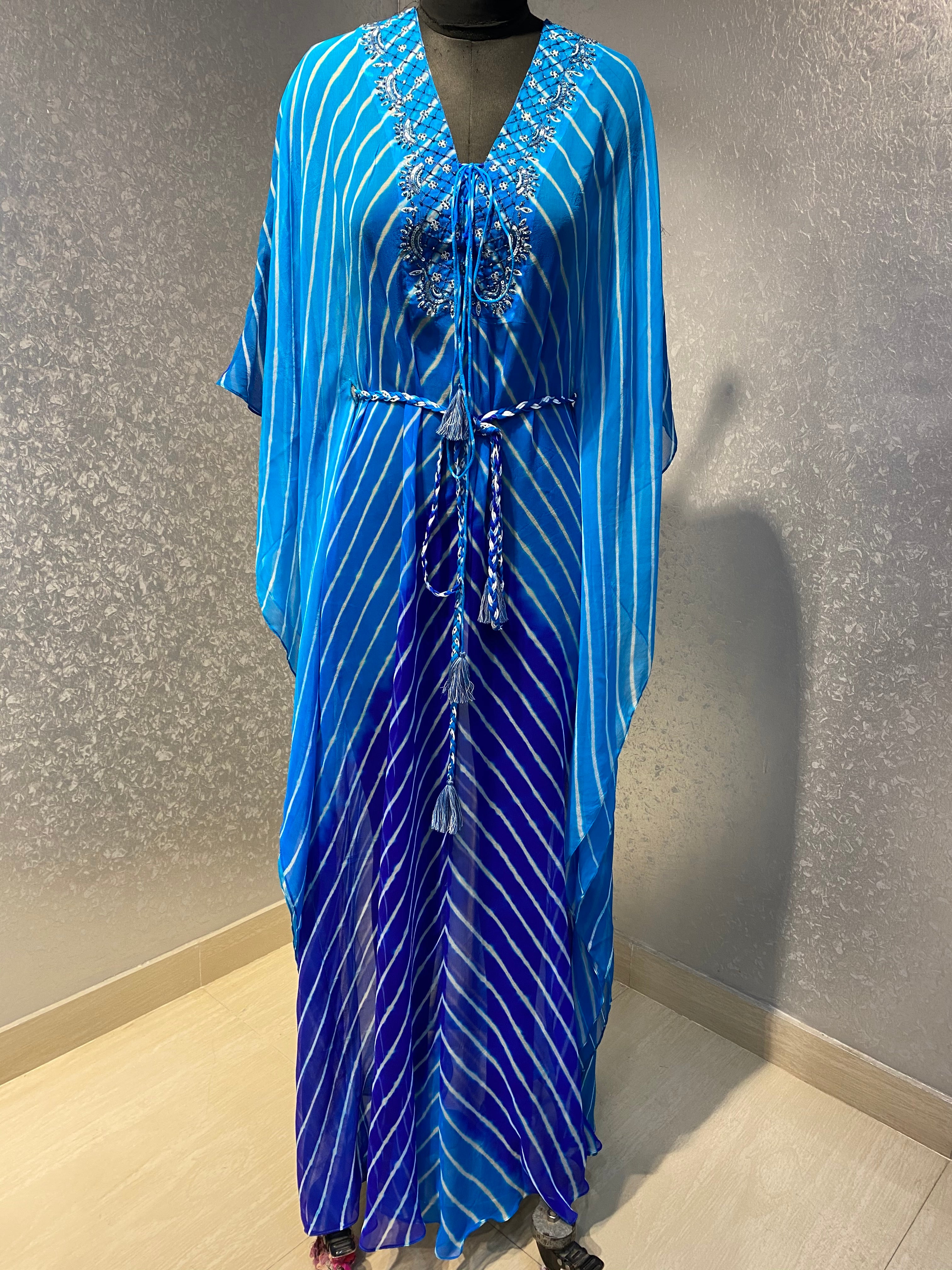Dual Tone Leheriya Kaftan