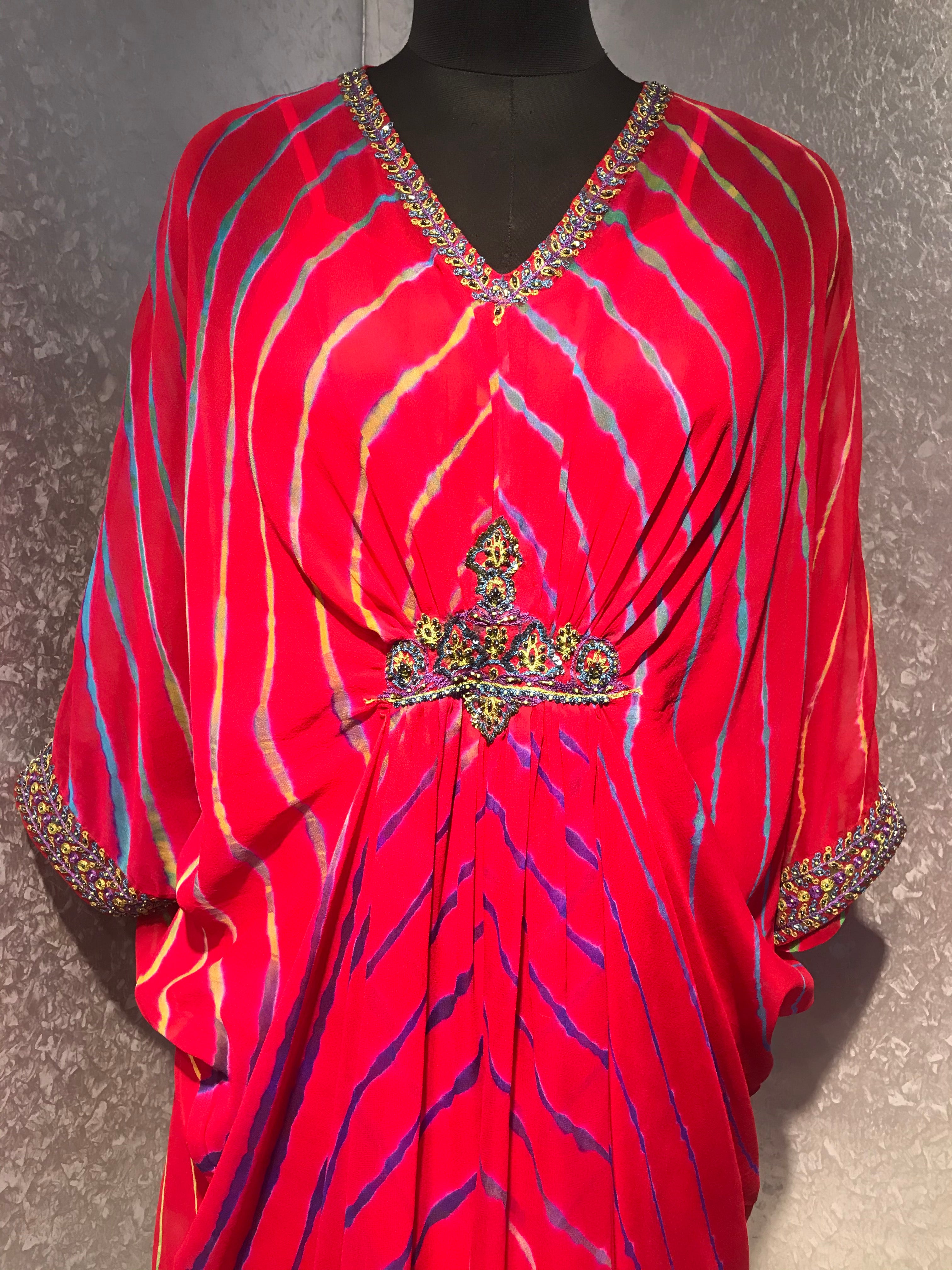 Center Gathered  Kaftan Tunic