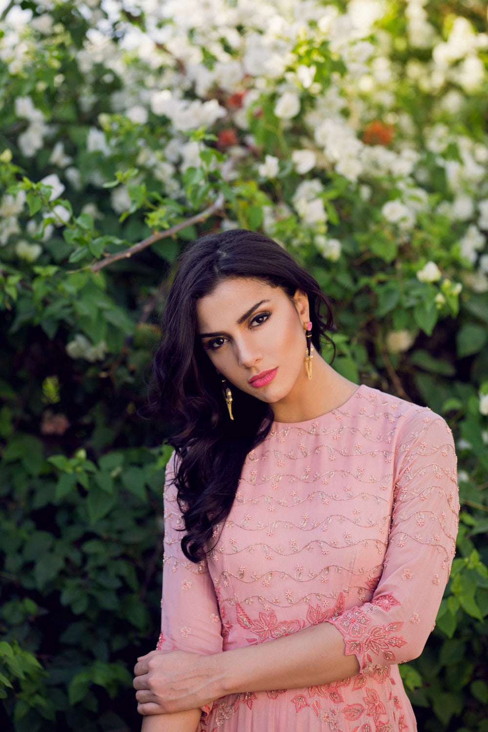 Dusty Pink Tiered Gown