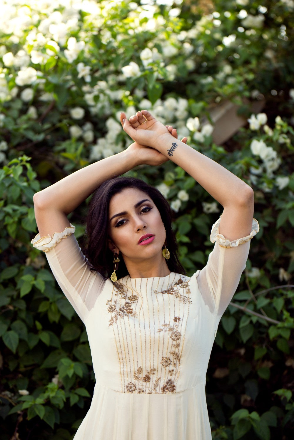 Off White Tier Anarkali