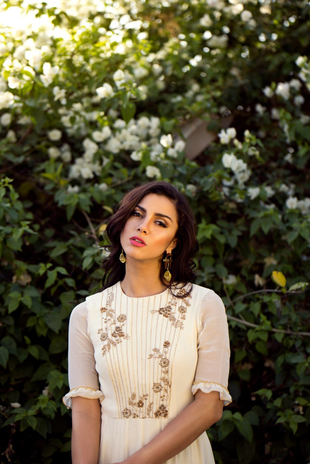 Off White Tier Anarkali