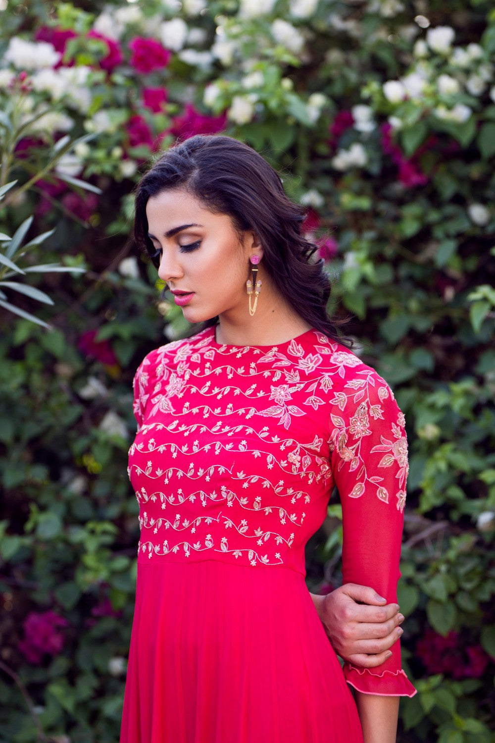 Raspberry Tiered Gown