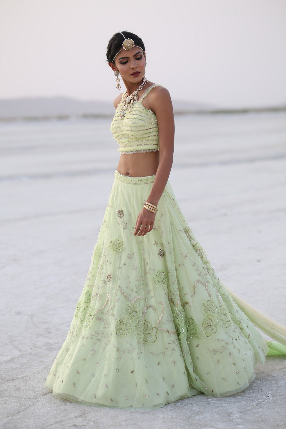 Lime Green Lehenga set