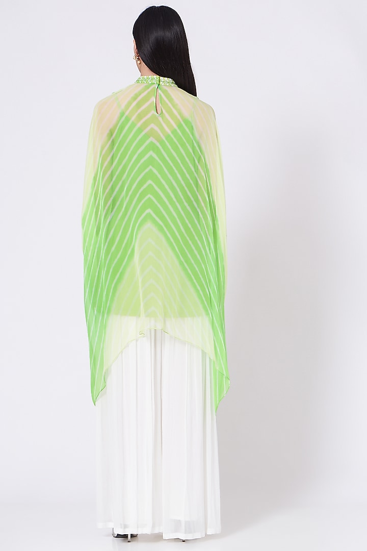 Green leheriya tunic set