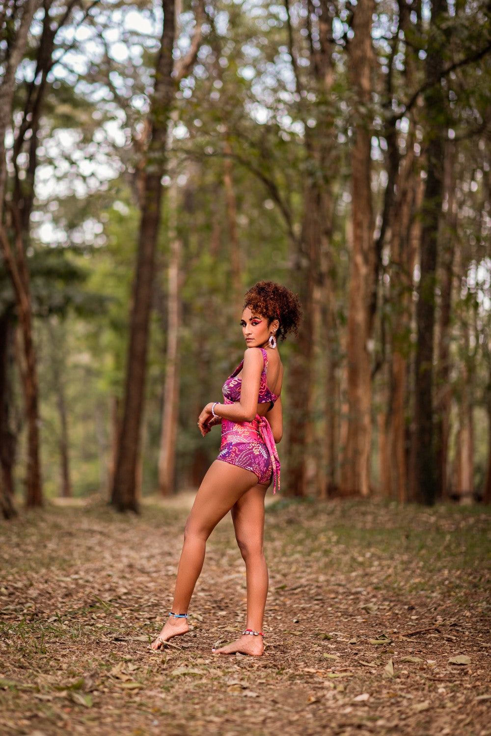 PINK AND WINE SWIMSUIT SET