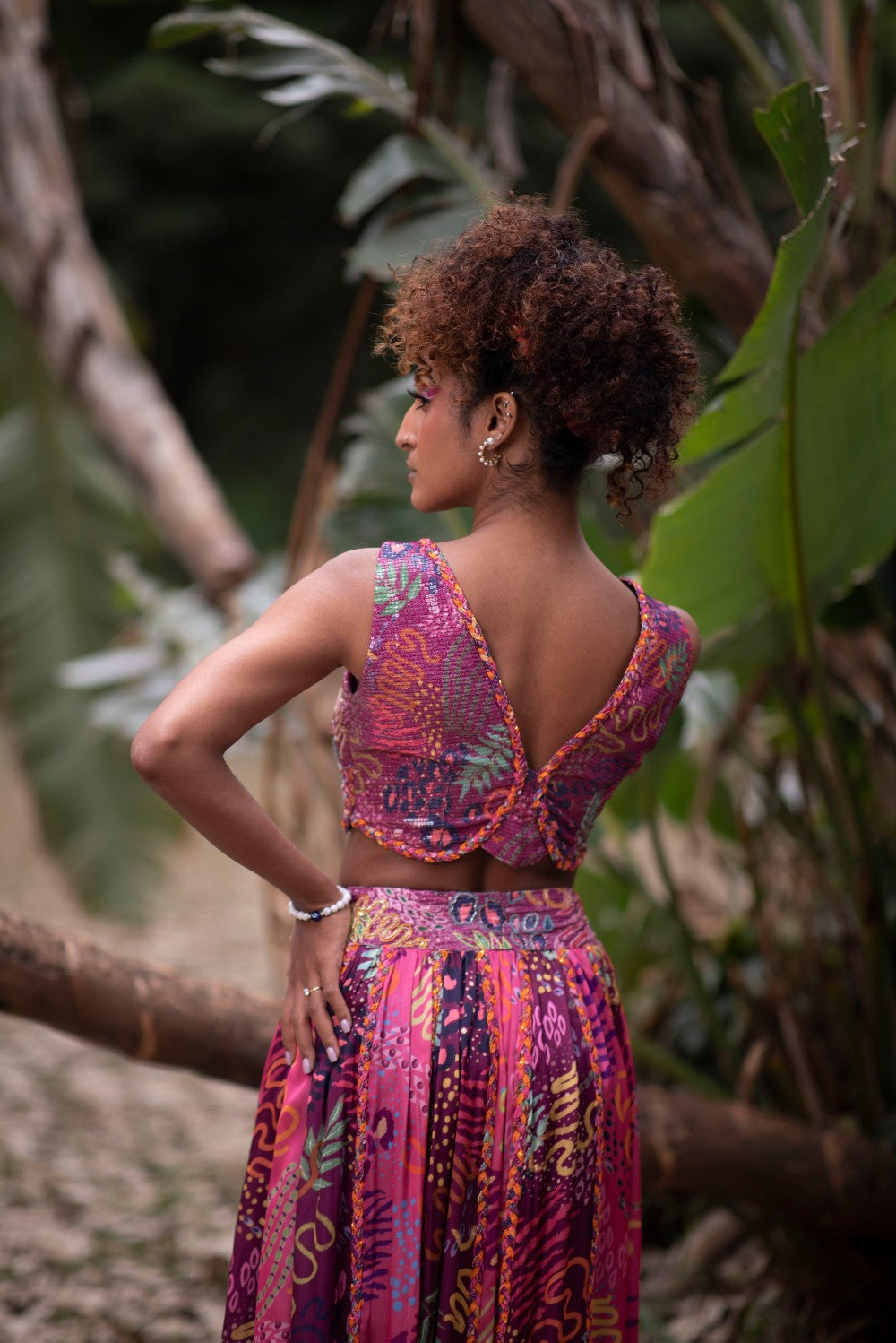 CROP TOP WITH LEHENGA