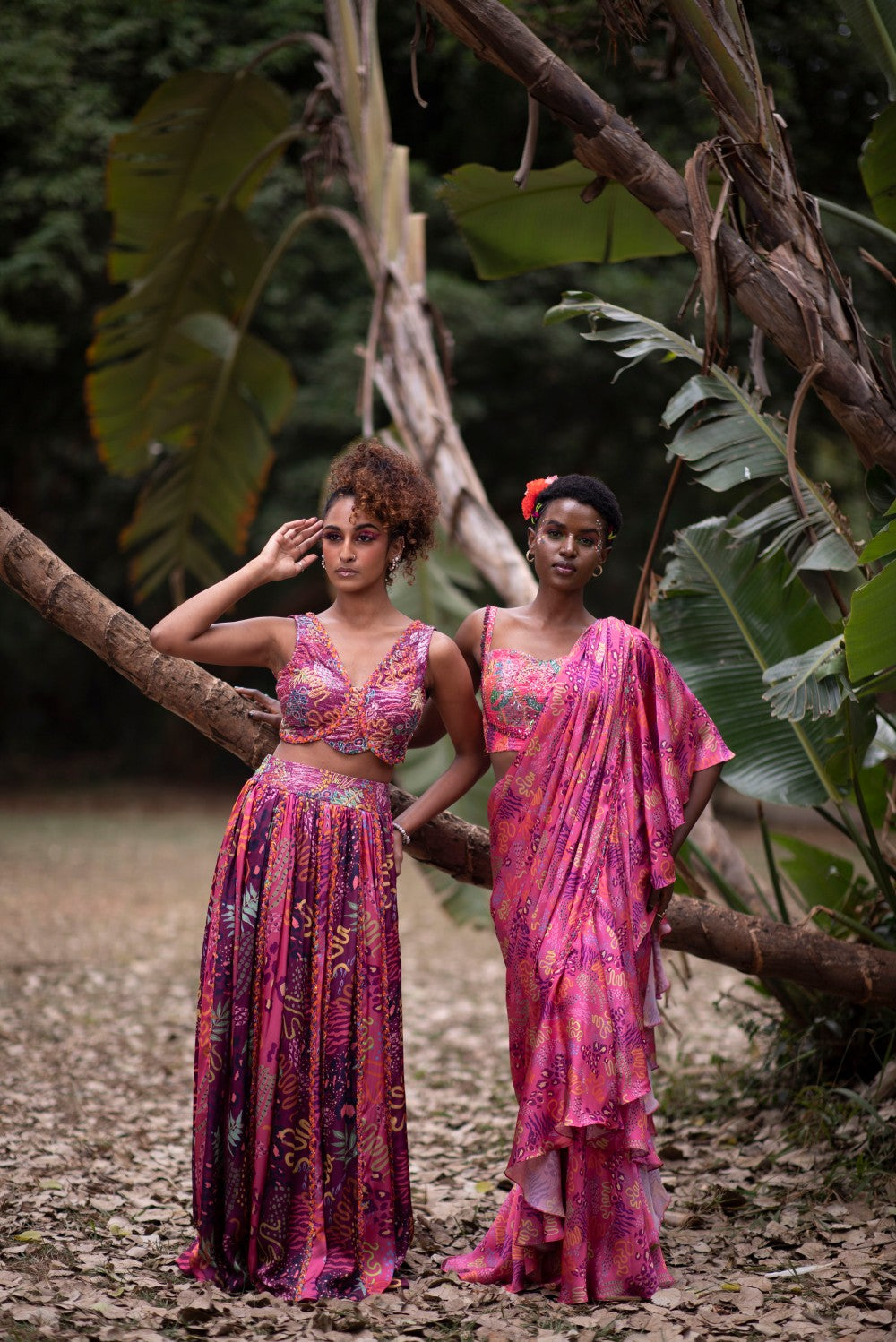 CROP TOP WITH LEHENGA