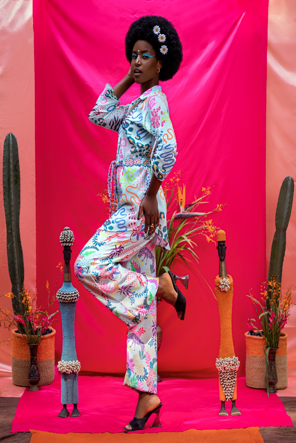 AQUA PRINT TOP AND BOTTOM