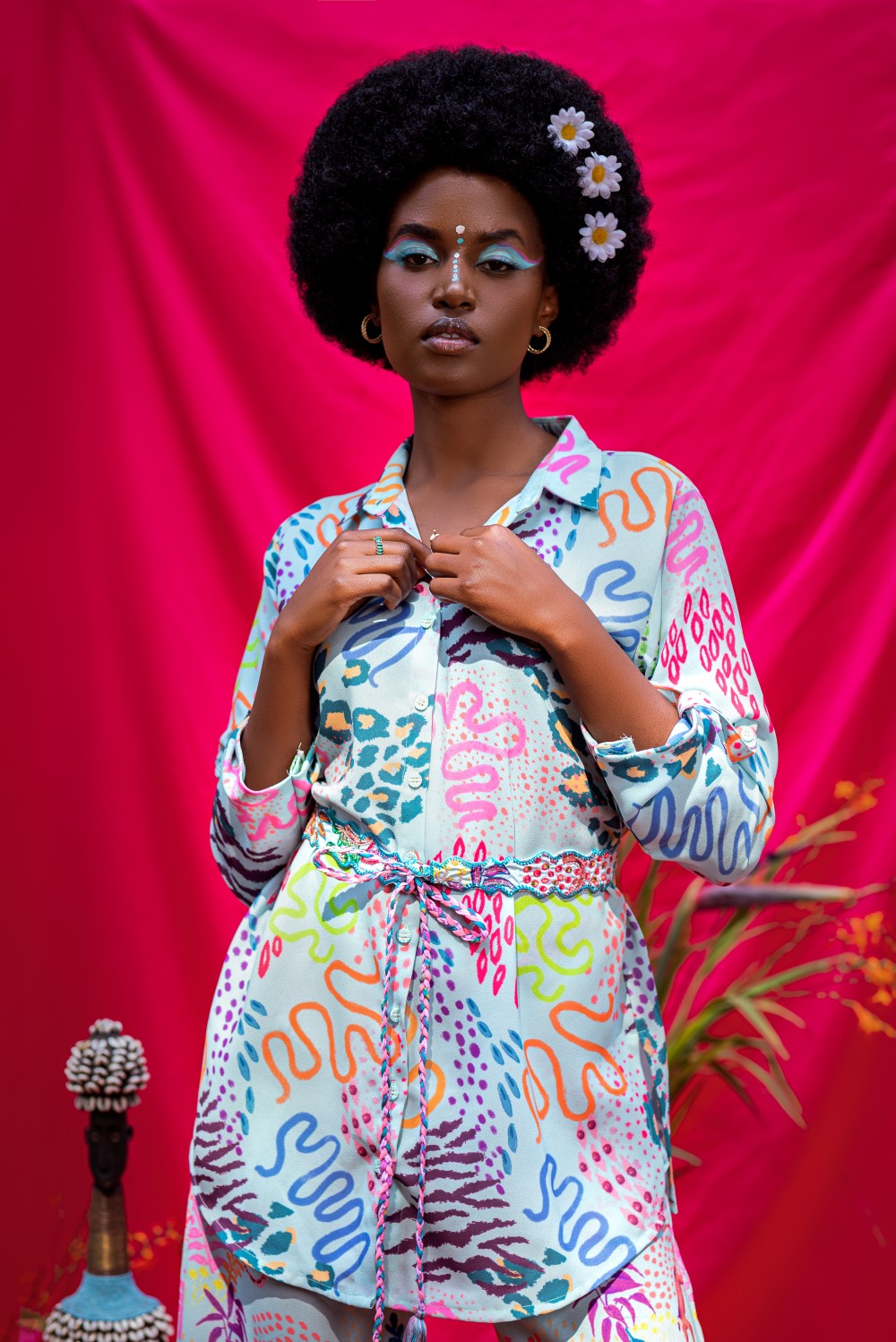 AQUA PRINT TOP AND BOTTOM