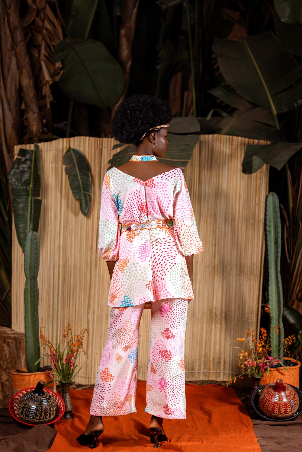 OFF SHOULDER TOP WITH COORD PANT WITH BELT