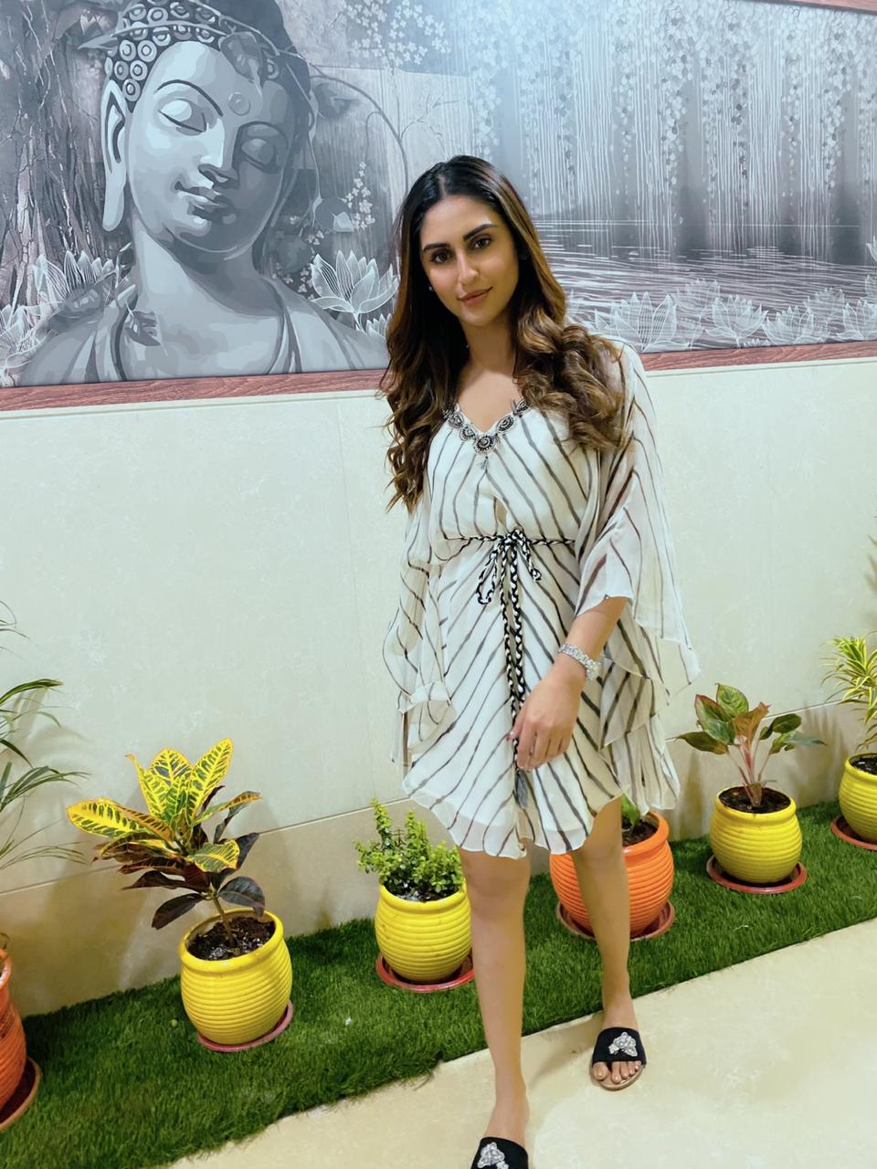 Leheriya Kaftan Dress