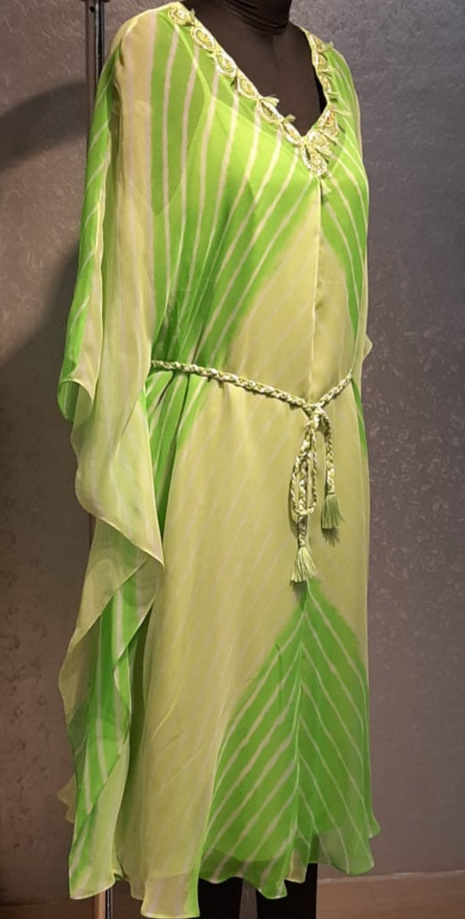 Lime green Kaftan Dress