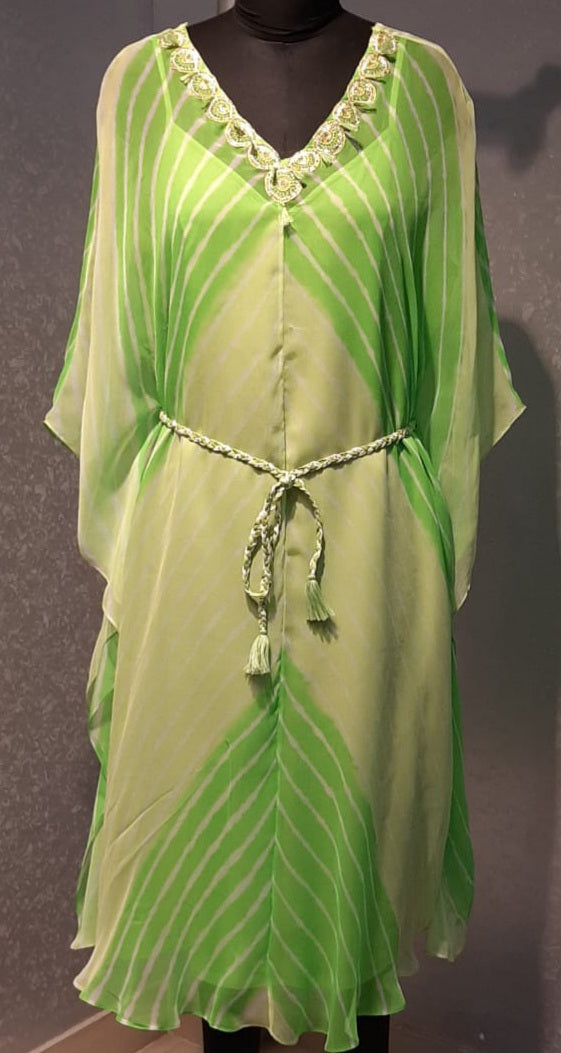 Lime green Kaftan Dress