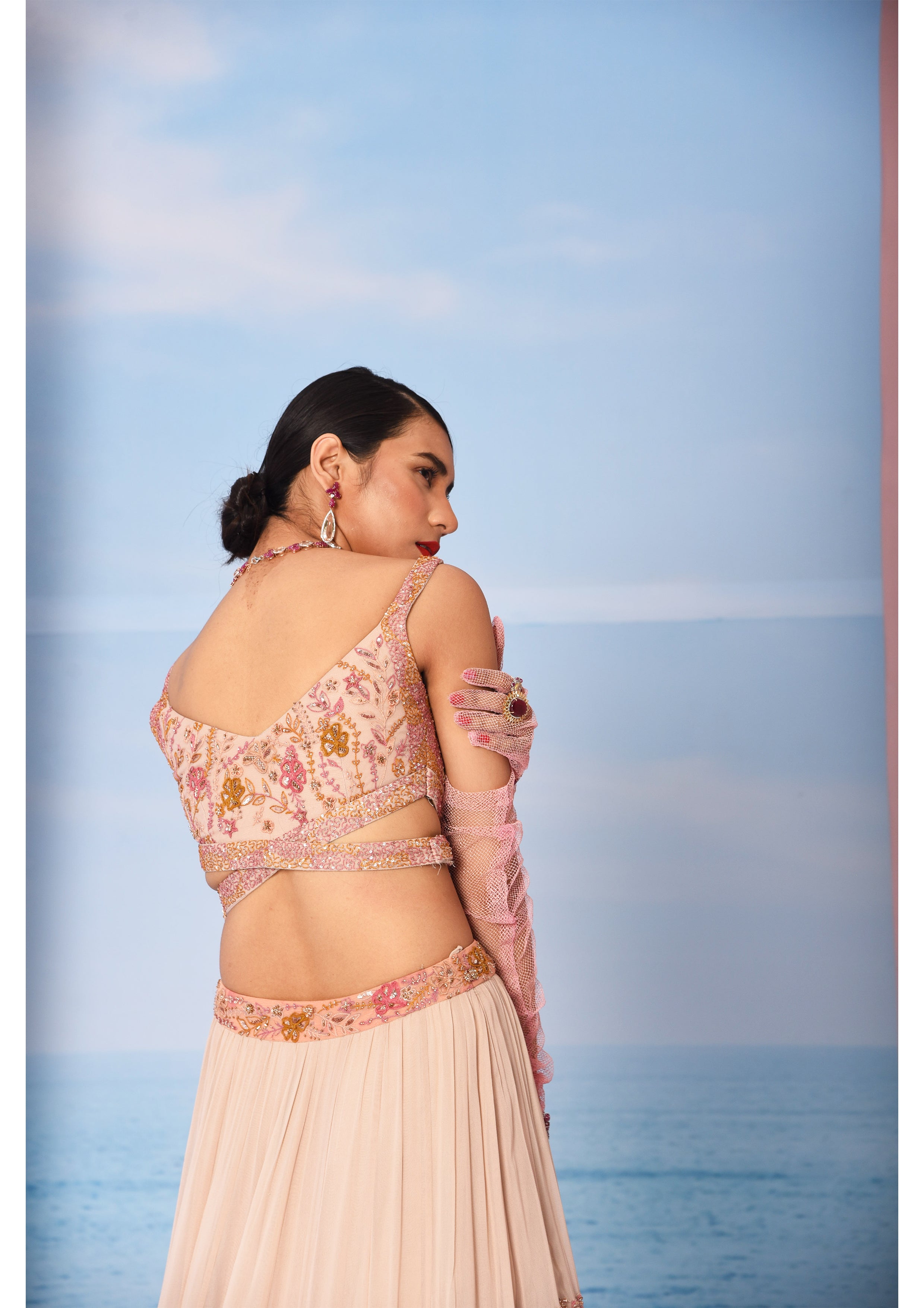 Frill Lehenga Set