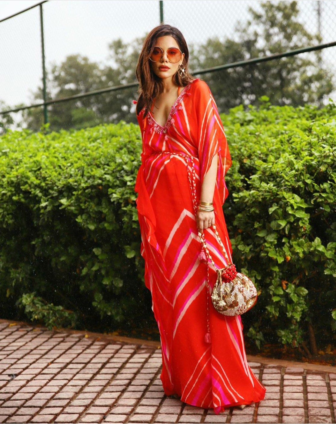 Leheriya Kaftan Tunic